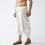 Men Off-White Solid Dhoti