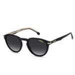 Men Grey Lens & Black Round Sunglasses with UV Protected Lens