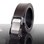 Men Brown Solid Leather Belt