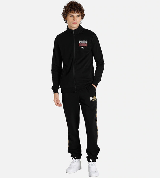 Men Black Solid Track Pant