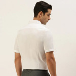 Men White Cotton Casual Shirt