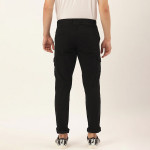 Men Black Slim Fit Cargos Trousers