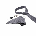 "  Men Grey Printed Formal Accessory Gift Set"