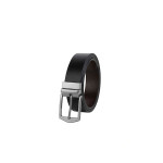 Men Brown & Black Textured Leather Formal Belt